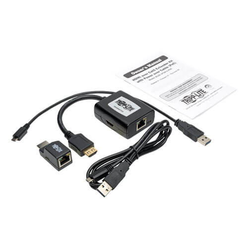 Tripp Lite HDMI over Cat5/Cat6 Extender Kit, Power over Cable, 1080p @ 60 Hz 037332201003 B126-1P1M-U-POC