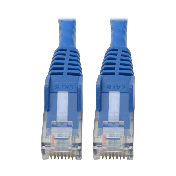 Tripp Lite Cat6 Gigabit Snagless Molded UTP Ethernet Patch Cable, 24 AWG, 550 MHz/1 Gbps (RJ45 M/M), Blue, 15.24 cm 037332206466 N201-06N-BL