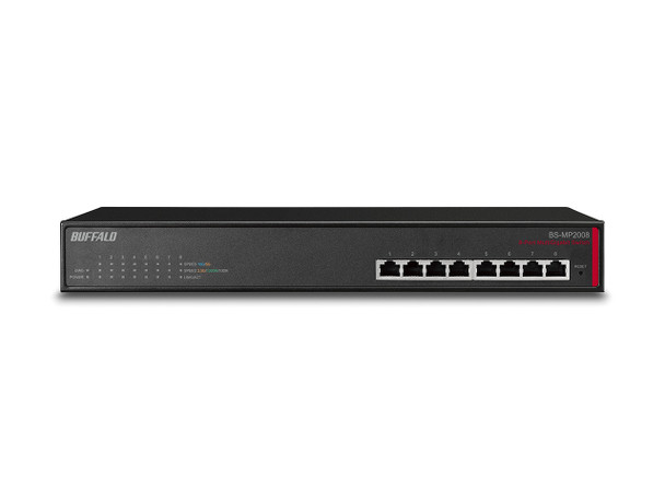 Buffalo BS-MP2008 network switch Managed L2 10G Ethernet (100/1000/10000) 19U Black 747464132679 BS-MP2008