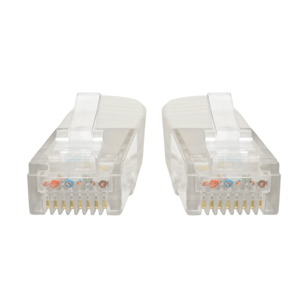 Tripp Lite Cat5 / Cat5e / Cat6 Gigabit Molded UTP Ethernet Patch Cable, 24 AWG, 550 MHz/1 Gbps (RJ45 M/M), White, 4.57 m 037332201959 N200-015-WH
