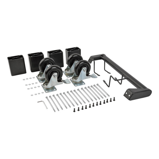 Tripp Lite Mobile Cart Conversion Kit with Handle, Casters and Power Cord Manager for 16-Device AC and USB Charging Stations 037332196385 CSHANDLEKIT2