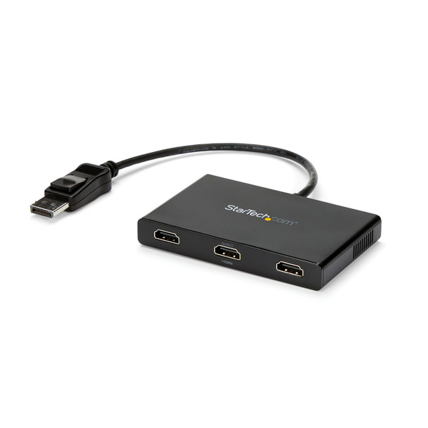 StarTech.com 3-Port Multi Monitor Adapter - DisplayPort 1.2 to 3x HDMI MST Hub - Triple 1080p HDMI Monitors - Video Splitter for Extended Desktop Mode on Windows PCs Only - DP to 3x HDMI 065030861526 MSTDP123HD