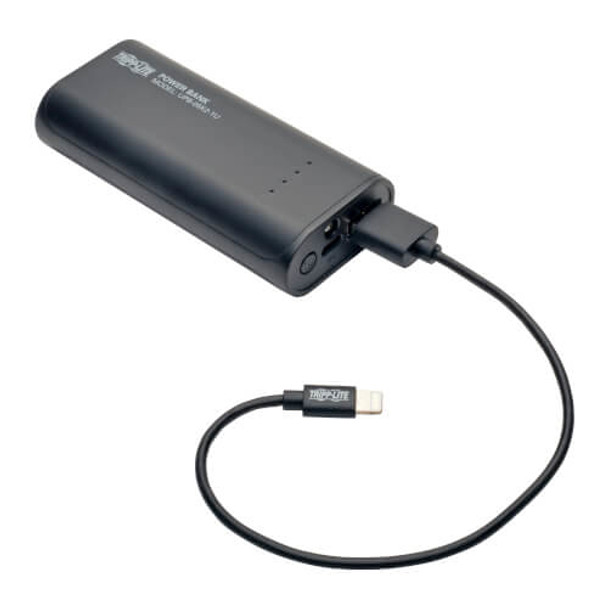 Tripp Lite Portable 5200mAh Mobile Power Bank USB Battery Charger with LED Flashlight 037332189370 UPB-05K2-1U