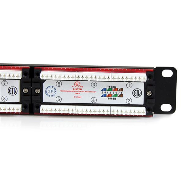 Startech.Com 24 Port 1U Rackmount Cat 6 110 Patch Panel 065030857475 C6Panel24