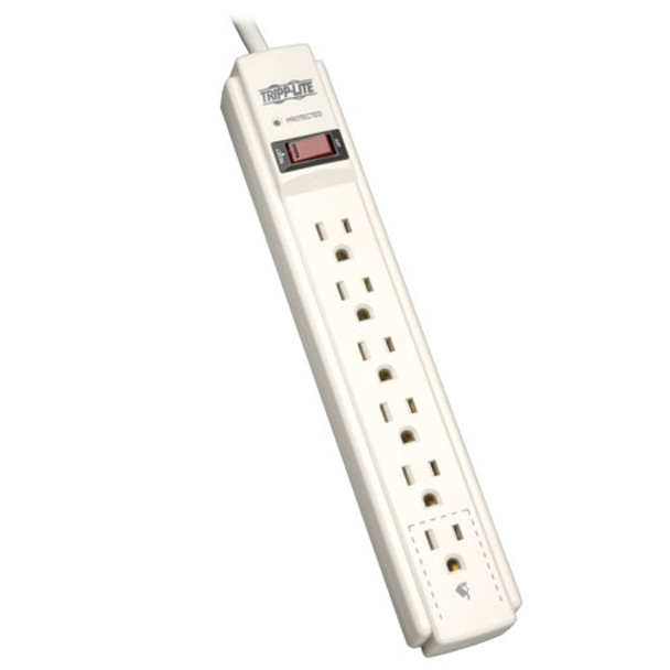 Tripp Lite Protect It! 6-Outlet Surge Protector, 4-ft. Cord, 790 Joules 037332100498 TLP604