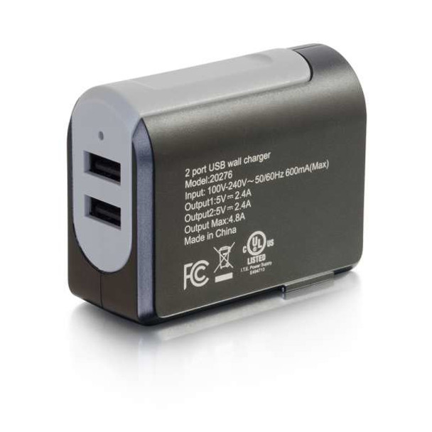 C2G 20276 Mobile Device Charger Black, Grey Indoor 757120202769 20276