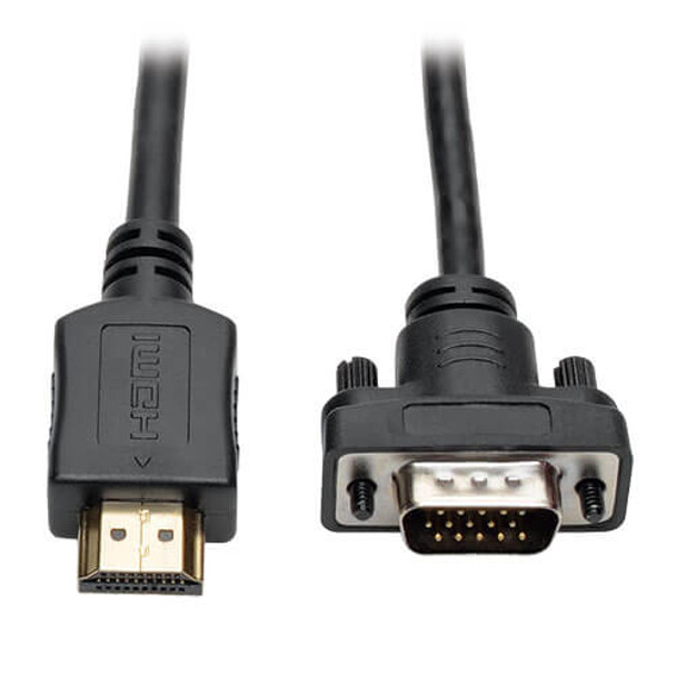 Tripp Lite Hdmi To Vga Active Converter Cable, Hdmi To Low-Profile Hd15 (M/M), 1920 X 1200 @ 60 Hz, 4.57 M 037332201096 P566-015-Vga