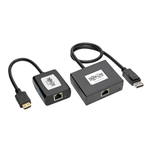 Tripp Lite DisplayPort to HDMI over Cat5/6 Active Extender Kit, Pigtail Transmitter/Receiver for Video/Audio, 150 ft. (45 m), TAA 037332190116 B150-1A1-HDMI
