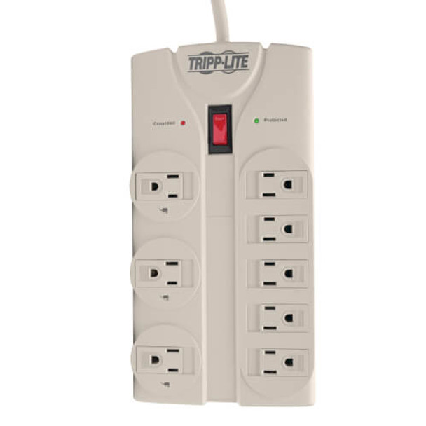 Tripp Lite Protect It! 8-Outlet Home Computer Surge Protector, 8-ft. Cord, 1440 Joules 037332097439 TLP808