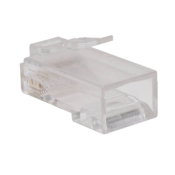 Tripp Lite Cat6 RJ45 Modular Connector Plug with Load Bar, Solid/Stranded Conductor Round Cat6 Wire, 100-pack 037332173201 N230-100