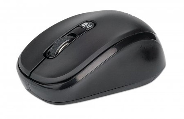 Manhattan Dual-Mode Mouse, Bluetooth 4.0 and 2.4 GHz Wireless, 800/1200/1600 dpi, Three Buttons With Scroll Wheel, Black, Three Year Warranty, Box 766623179478 179478