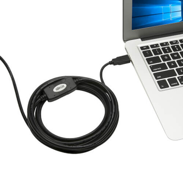 Tripp Lite USB-A to RJ45 Rollover Console Cable (M/M) - Cisco Compatible, 250 Kbps, Black, 4.57 m 037332222121 U009-015-RJ45-X