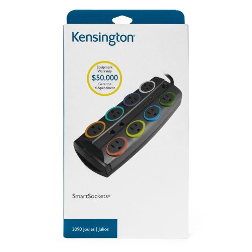 Kensington K62691NA surge protector Multicolour 8 AC outlet(s) 2.4 m 085896626916 62691