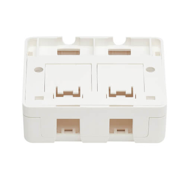 Tripp Lite Surface-Mount Box for Keystone Jacks - 2 Ports, White 037332249630 N082-002-WH