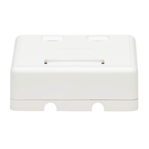 Tripp Lite Surface-Mount Box for Keystone Jacks - 2 Ports, White 037332249630 N082-002-WH