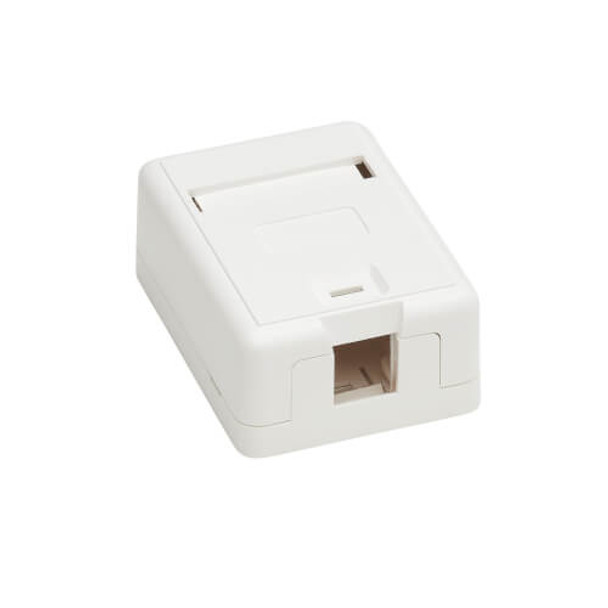Tripp Lite Surface-Mount Box for Keystone Jack - 1 Port, White 037332249623 N082-001-WH