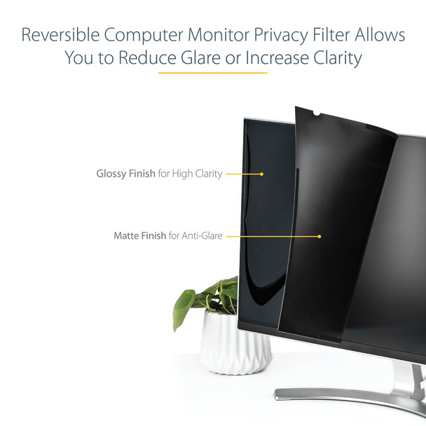Startech.Com Monitor Privacy Screen For 23.8" Display - Computer Screen Security Filter - Blue Light Reducing Screen Protector Film - 16:9 Widescreen -Matte/Glossy - +/-30 Degree Privacy-Screen-238M 065030894210