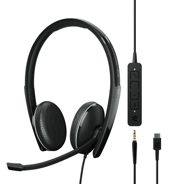 EPOS SC 165 USB-C Wired binaural UC headset with 3.5 mm jack and USB-C connectivity, 1000920 840064407212