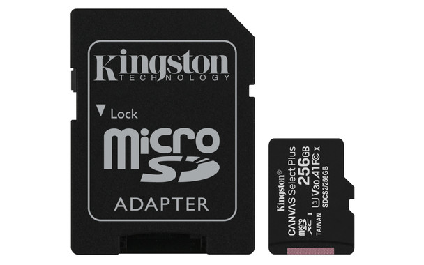 Kingston Technology 256Gb Micsdxc Canvas Select Plus 100R A1 C10 Card + Adp Sdcs2/256Gb 740617298710