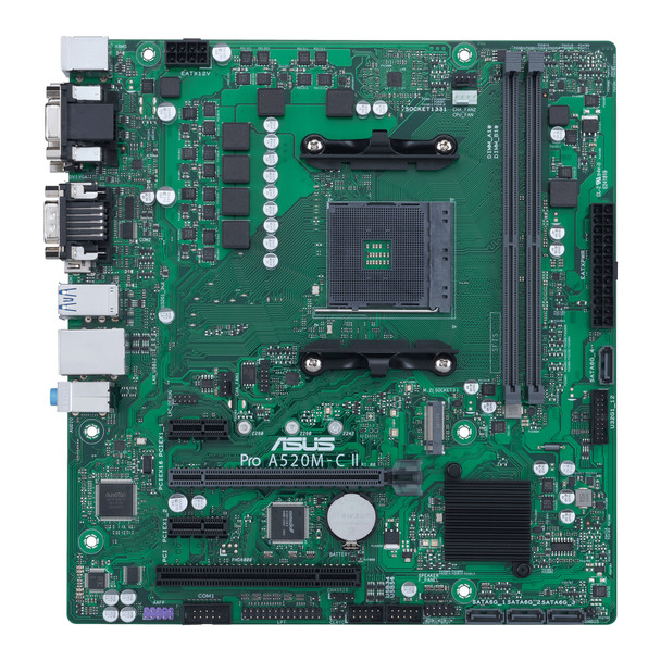 Asus Pro A520M-C Ii/Csm Motherboard Amd A520 Socket Am4 Micro Atx Pro A520M-C Ii/Csm 195553250092