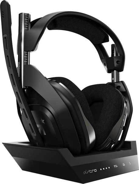 Logitech Astro Gaming A50 Wireless Headset and Base Station for PlayStation 5, PlayStation 4, and PC - Black/Silver  939-001673  097855148131 3