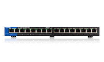 Linksys LGS116P network switch Unmanaged Gigabit Ethernet (10/100/1000) Power over Ethernet (PoE) Black 722868998342