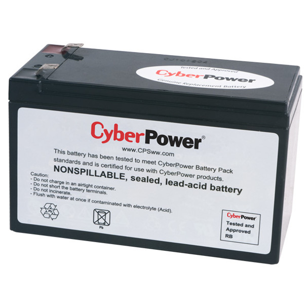 CYBERPOWER SYSTEMS UPS REPL BAT CART 12V 8AH 18M WTY A RB1280A 649532602131