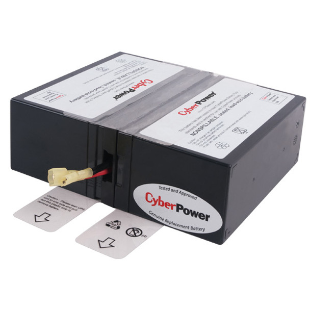 CYBERPOWER SYSTEMS REPLACEMENT BATTERY CARTRIDGE, 12V 8AH UPS 2 BATTERY PACK 18-MONTH Warranty RB1280X2B 649532612116