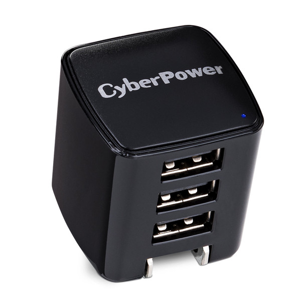 CYBERPOWER SYSTEMS USB Charger 3 Port 2.4A AC Folding Plug 1-YR Warranty TR13U3A 649532619429