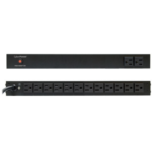 CYBERPOWER SYSTEMS Power Distribution Unit - Rack-mountable - 120V - NEMA 5-15R PDU15B2F12R 649532901036