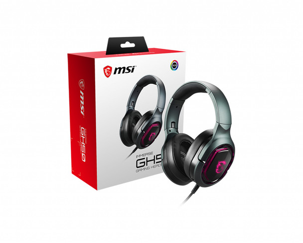 MSI Headset Immerse GH50 Gaming Headset USB2.0 40mm Neodymium 20Hz-20KHz 32ohm