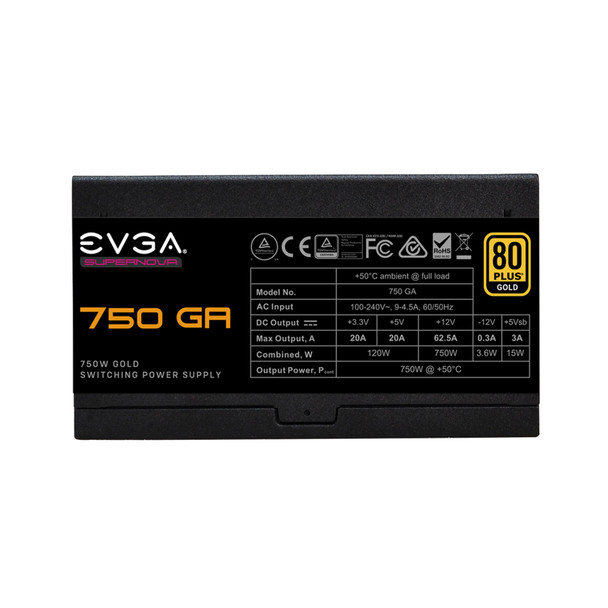 EVGA PS 220-GA-0750-X1 SuperNOVA 750 GA 750W 80+ Gold Fully Modular Retail