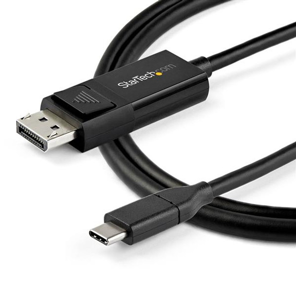 StarTech CB CDP2DP142MBD 6.6ft USB-C to DisplayPort1.4 Cable - Bi-Directional
