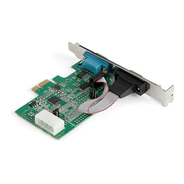 StarTech IO PEX2S953 2-Port PCI Express RS232 Serial Adapter Card - 16950 UART