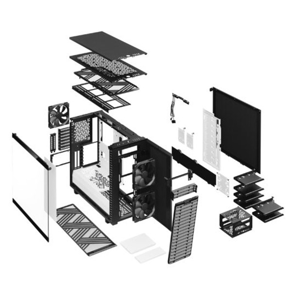 Fractal Design CS FD-C-DEF7A-05 Define7 Mid Tower EATX ATX MicroATX mITX BK WH