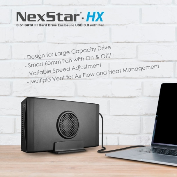 Vantec RD NST-387S3-BK NexStar× HX 3.5 SATA III Hard Drive Enclosure USB 3.0
