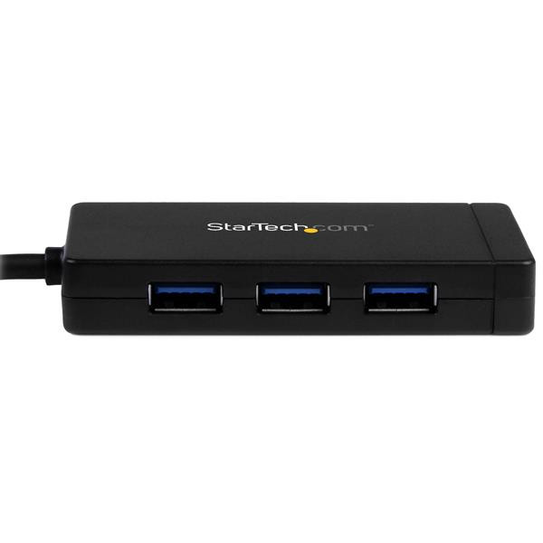 StarTech.com 3-Port USB-C Hub with Gigabit Ethernet - USB-C to 3x USB-A - USB 3.0 - Includes Power Adapter 35651