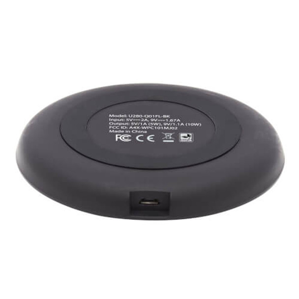 Tripp Lite Wireless Phone Charger - 10W, Qi Certified, Apple and Samsung Compatible, Black 36266