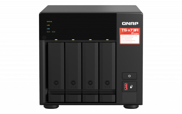 QNAP AMD Ryzen V1000 series V1500B 4C/8T 2.2GHz, 8GB DDR4 RAM (2 x SODIMM slots, max. TS-473A-8G-US 885022020935