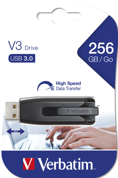 Verbatim V3 - USB 3.0 Drive 256 GB - Black 37270