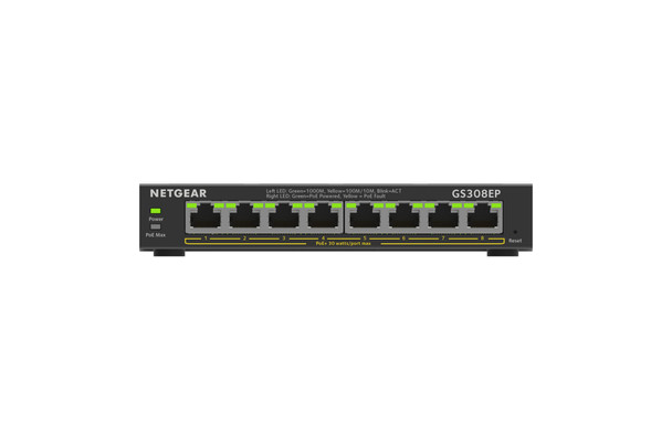 Netgear 8 Port PoE Gigabit Ethernet Plus Switch (GS308EP) GS308EP-100NAS 606449153026