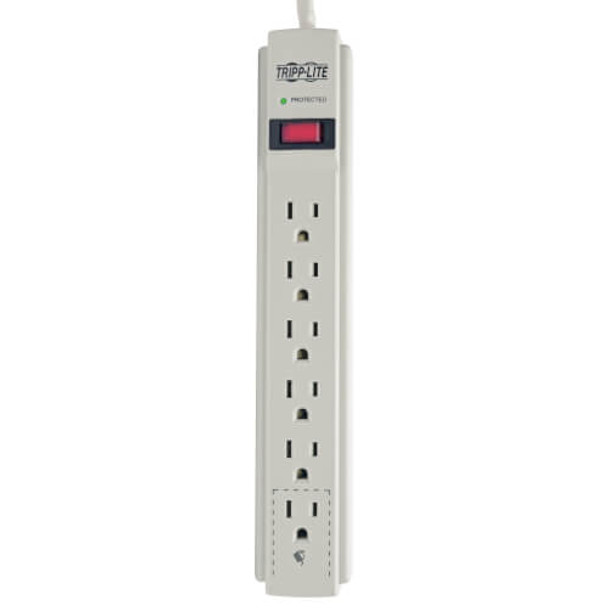 Tripp Lite Protect It! 6-Outlet Surge Protector, 15-ft. Cord, 790 Joules - Accommodates 1 Transformer TLP615 037332166418
