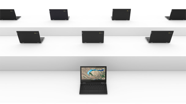 Lenovo 300e Chromebook 29.5 cm (11.6") Touchscreen HD Intel® Celeron® N 4 GB LPDDR4-SDRAM 32 GB eMMC Wi-Fi 5 (802.11ac) Chrome OS Black 81MB001DUS