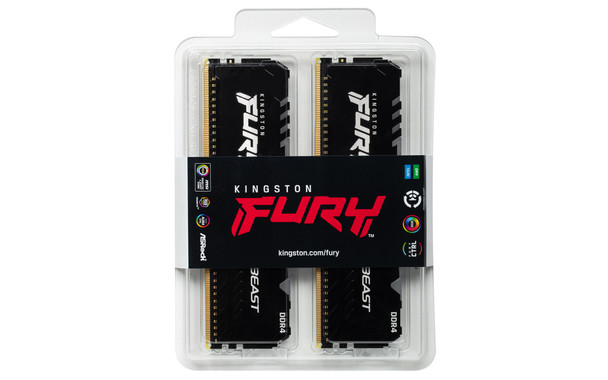 Kingston Technology Company Fury Beast 16GB DDR4 3600 KF436C17BBAK2/16 740617319088