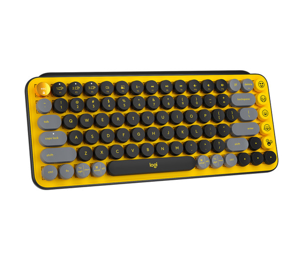 Logitech Pop Keys keyboard RF Wireless + Bluetooth Black, Grey, Yellow 920-010707 097855171917