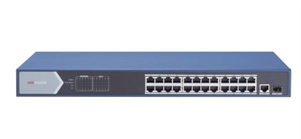 Hikvision Digital Technology DS-3E0526P-E network switch Unmanaged Gigabit Ethernet (10/100/1000) Power over Ethernet (PoE) Blue DS-3E0526P-E 842571126556
