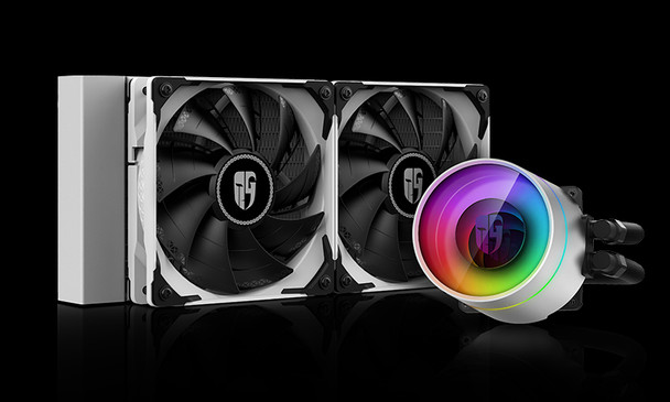 DeepCool Fan DP-GS-H12W-CSL240EXWH CASTLE 240EX WHITE AIO liquid CPU cooler RGB Retail
