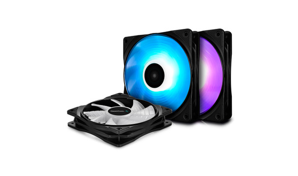 DeepCool Fan DP-FRGB-RF120-3C RF120-3IN1 triple PWM fan kit 18 RGB LEDs Retail