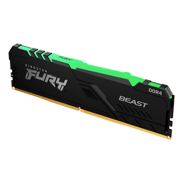 Kingston Technology KINGSTON 16GB 2666MHZ DDR4 CL16 DIMM (KIT OF 2) FURY BEAST RGB KF426C16BBAK2/16 740617319651