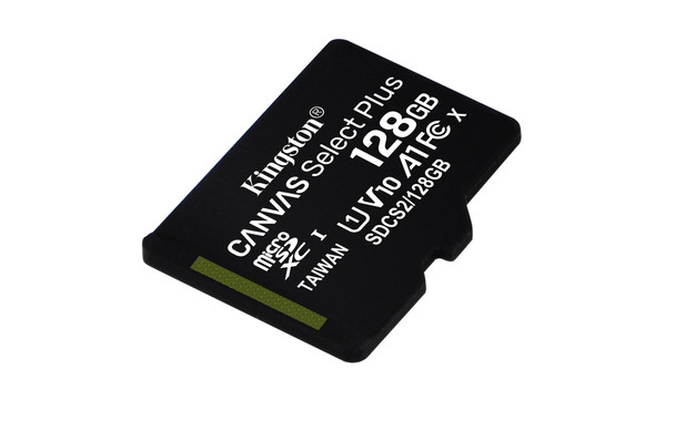 Kingston Technology 128GB micSDXC Canvas Select Plus 100R A1 C10 Card + ADP SDCS2/128GB 740617298703